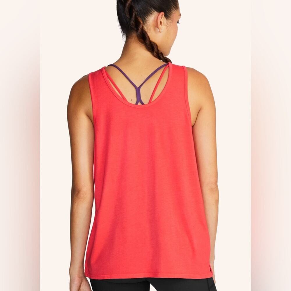 NWT Peloton Tank‎ Top Spin Cycling Gym Workout Flow Versatile V-Neck Size Small - Picture 2 of 8